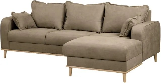 Светлокафяв ъглов диван (десен ъгъл) Beata - Ropez