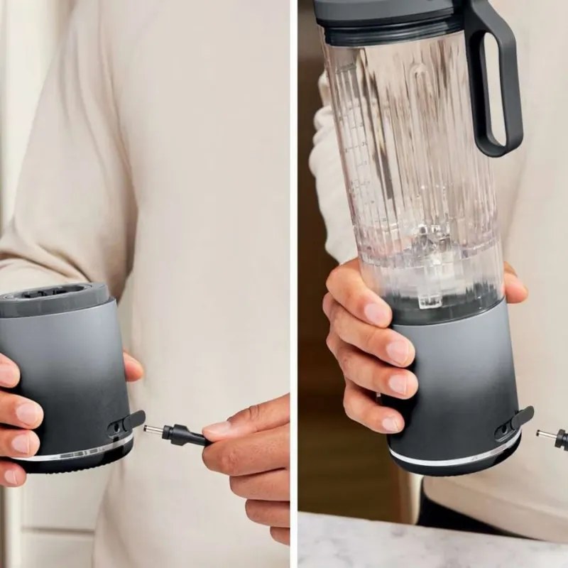 Преносим блендер Ninja Blast Max BC251EUGY, 14.4W, 11.1V, 570 мл, 19000 об/мин, Трошене на лед, До 25 цикъла, Без BPA, Сив