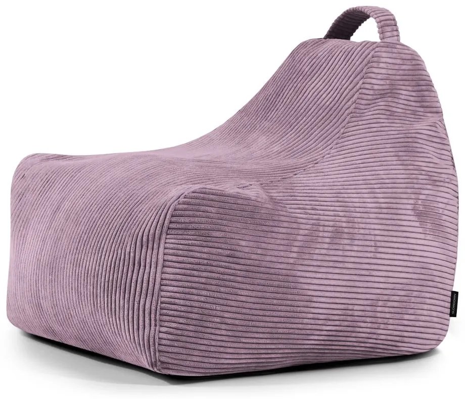 Лилав детски пуф от рипсено кадифе Game Amuse – SLOWDOWN