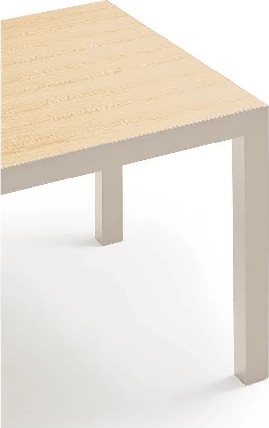 Трапезна маса с дъбова дървена плоскост 75x180 cm Alma – Teulat