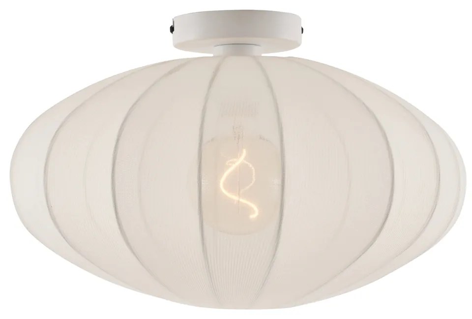 Японски таванен абажур бял с текстилен абажур - Bida