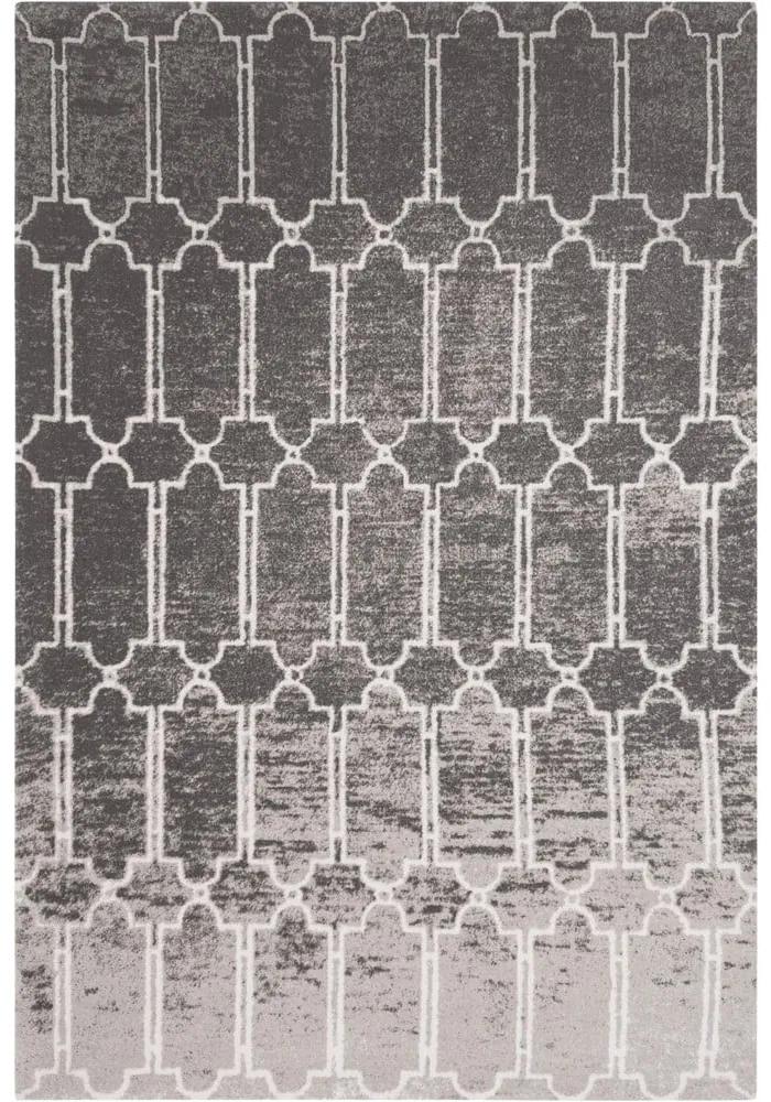 Сив вълнен килим 133x190 cm Ewar - Agnella