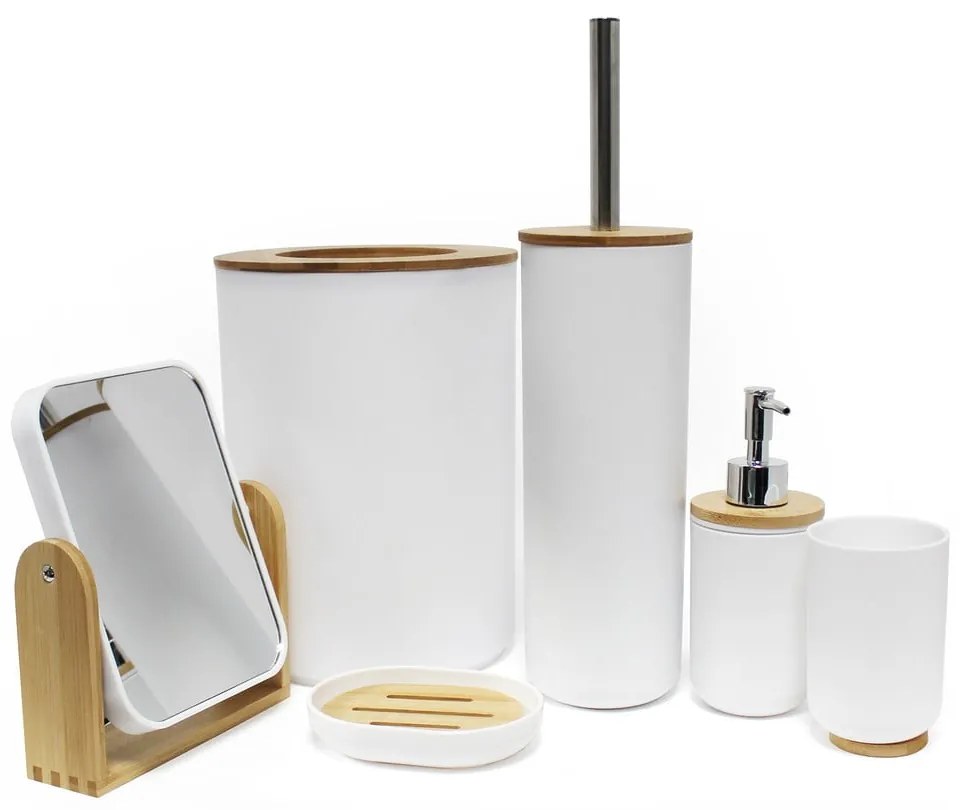 Бяла пластмасова чаша за четки за зъби Smart – douceur d'intérieur