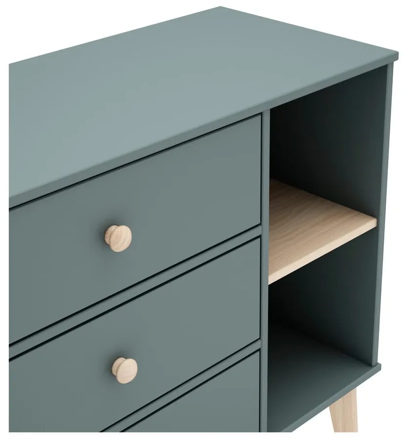 Детски скрин сиво-зелен 90x81x40 cm Esteban – Marckeric