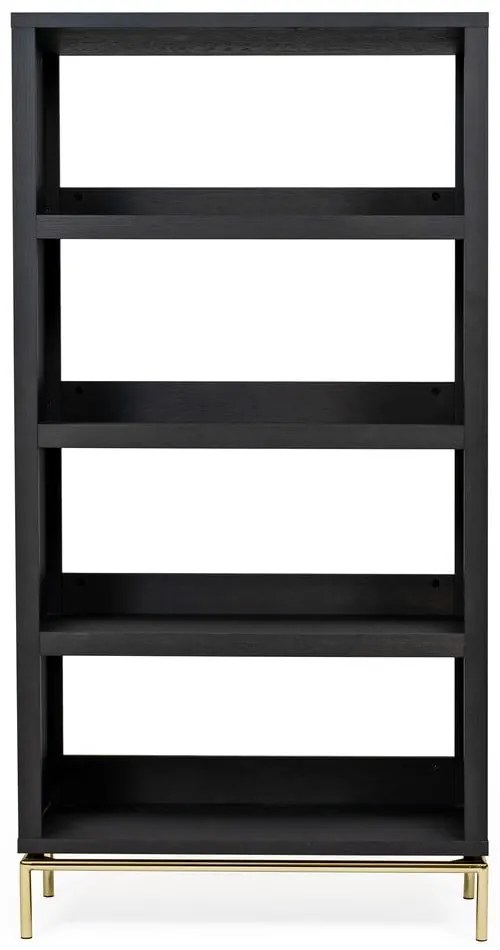 Черна етажерка за книги 90x173 cm Pimlico - Woodman