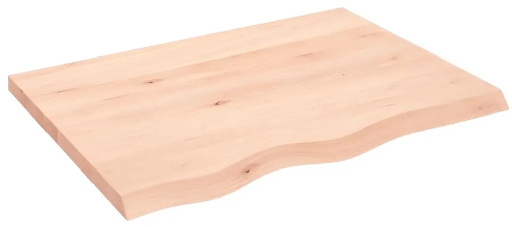 3156297 vidaXL Плот за маса, 80x60x(2-4) см, необработен масивен дъб