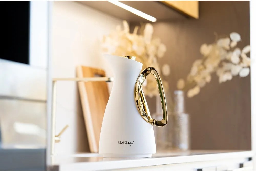 Термос в бял и златист цвят 1 l Alessia – Vialli Design