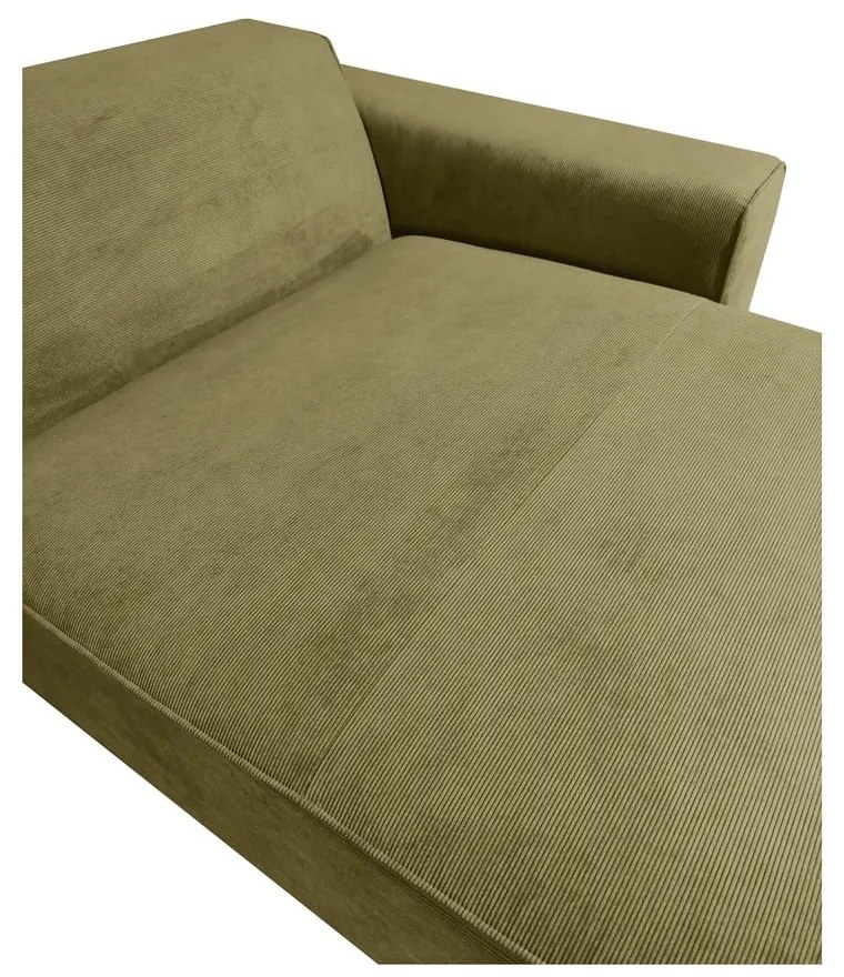 Ъглов диван от зелен велур (ляв ъгъл) Sting - Scandic