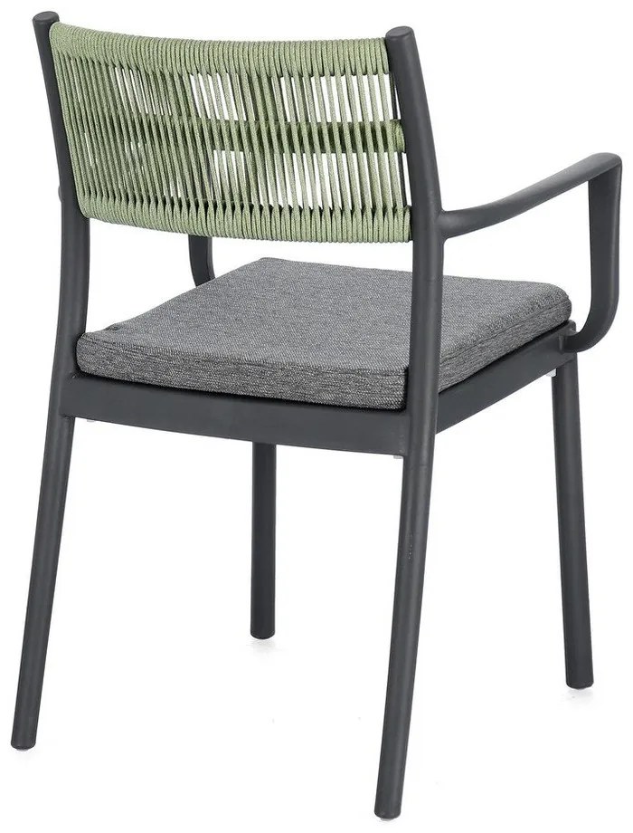 Сиви пластмасови градински столове в комплект от 4 бр. Alvin – Bizzotto