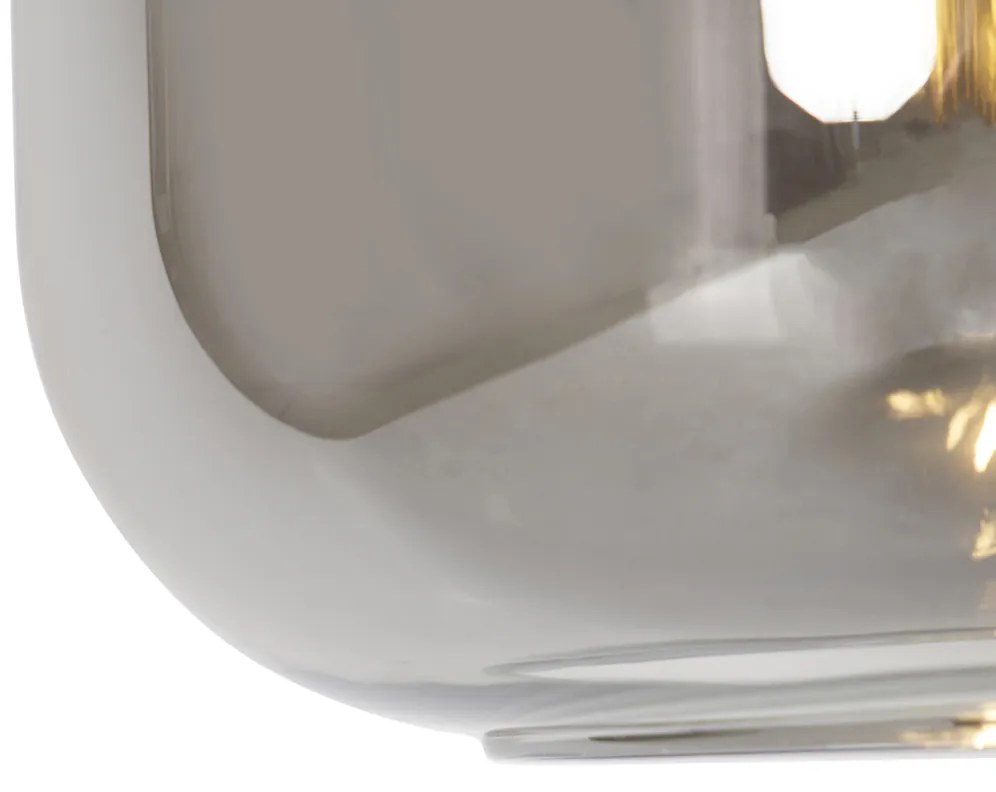 Интелигентна висяща лампа черна със злато и опушено стъкло с Wifi G95 - Zuzanna