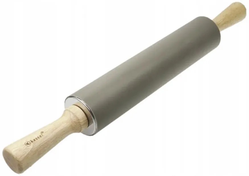 Комплект подложка за месене, точене, печене и точилка Kassel K 93708, 2 части, Силикон и дърво, Сив