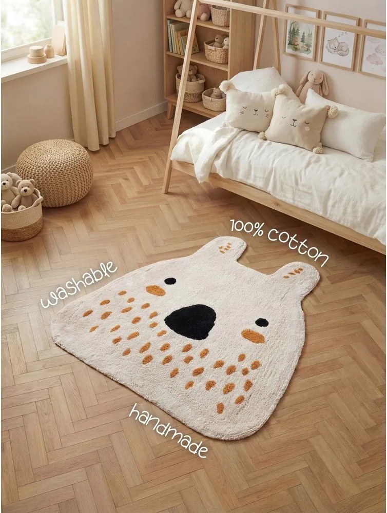 Кремав памучен детски килим подходящ за пране/ръчно изработен 120x137 cm Snuggle Nienchen – Hanse Home