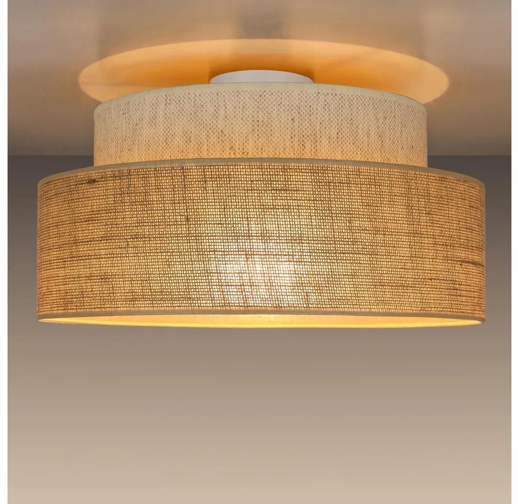 Плафон BOHO 1xE27/60W/230V Ø 40 см кремав/бежов