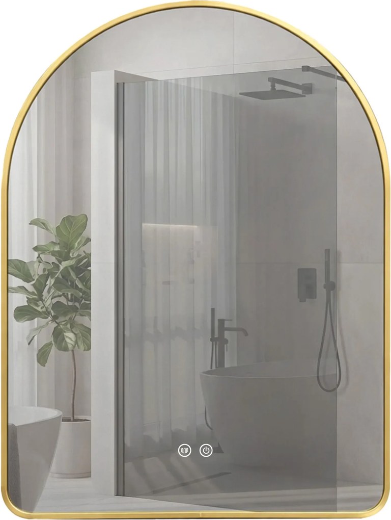 Огледало LED 80x60cm CAMLOT Brush Gold