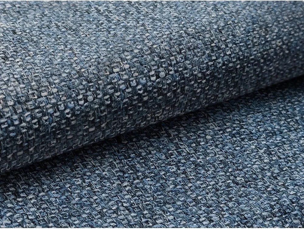 Синьо двойно тапицирано легло с място за съхранение и включена подматрачна рамка 180x200 cm Mano – Makamii