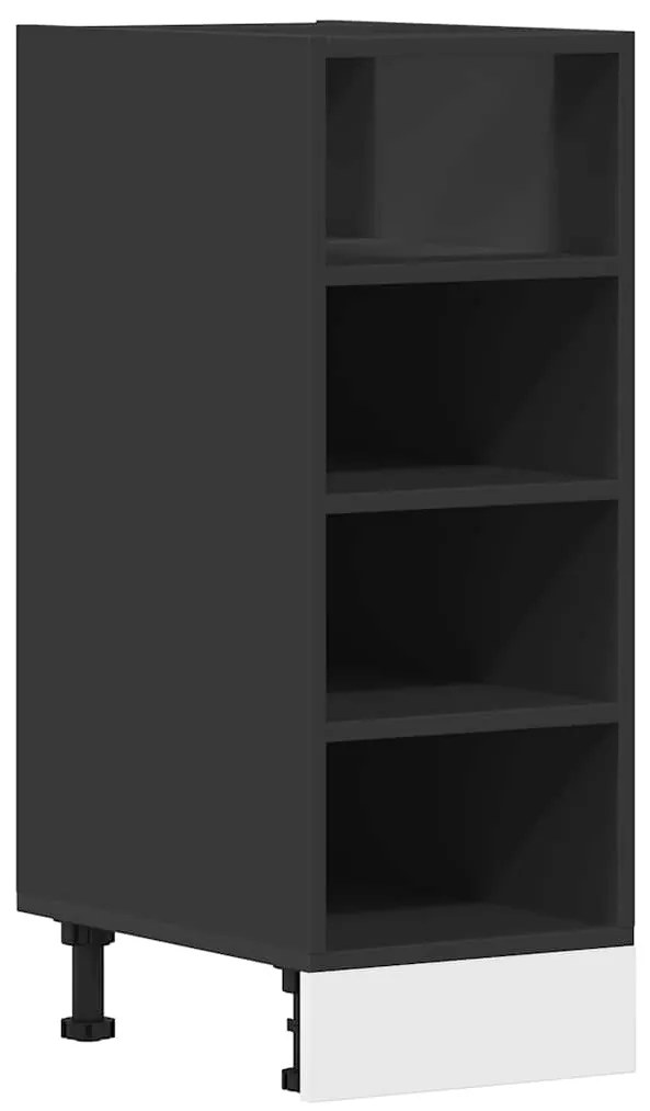 854194 vidaXL Долен шкаф "Рига", черен, 30x44,5x81,5 см, инженерно дърво