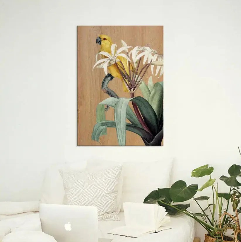 Рисуване Yellow Parrots L