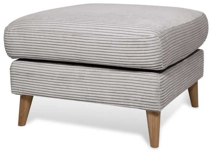 Светлосива табуретка от рипсено кадифе Paris – Scandic