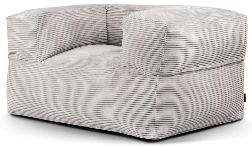 Светлосив пуф от рипсено кадифе MooG – SLOWDOWN