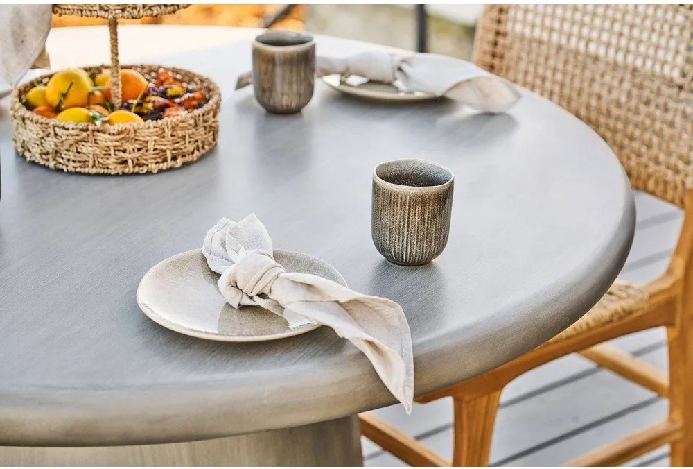 Сиво-бежови глинени чинии в комплект 4 бр. ø 21 cm Viola – House Nordic