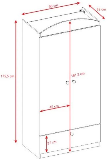 Гардероб Babydreams 3 вратиs-Roz