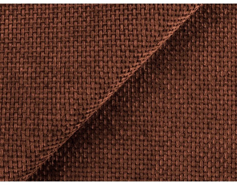 Теракотен шенилов разтегателен ъглов диван с място за съхранение (десен ъгъл) Mele – Makamii