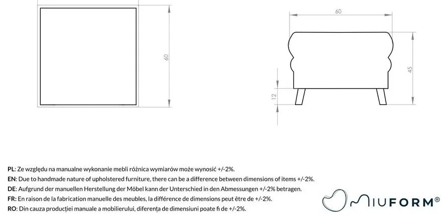 Тюркоазено столче за крака Charming Charlie - Miuform