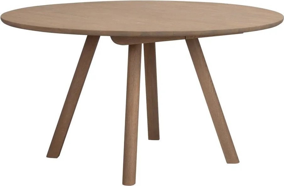 Кръгла сгъваема трапезна маса от масивен дъб ø 140 cm Clapperton – Rowico