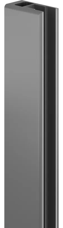 Mexen стенна лайсна за душ стена, gun metal - 800-00-95