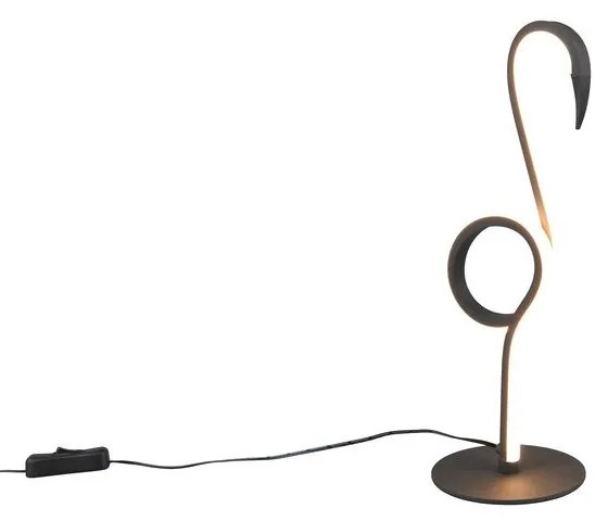 Черна LED настолна лампа (височина 35 cm) Ingo – Reality