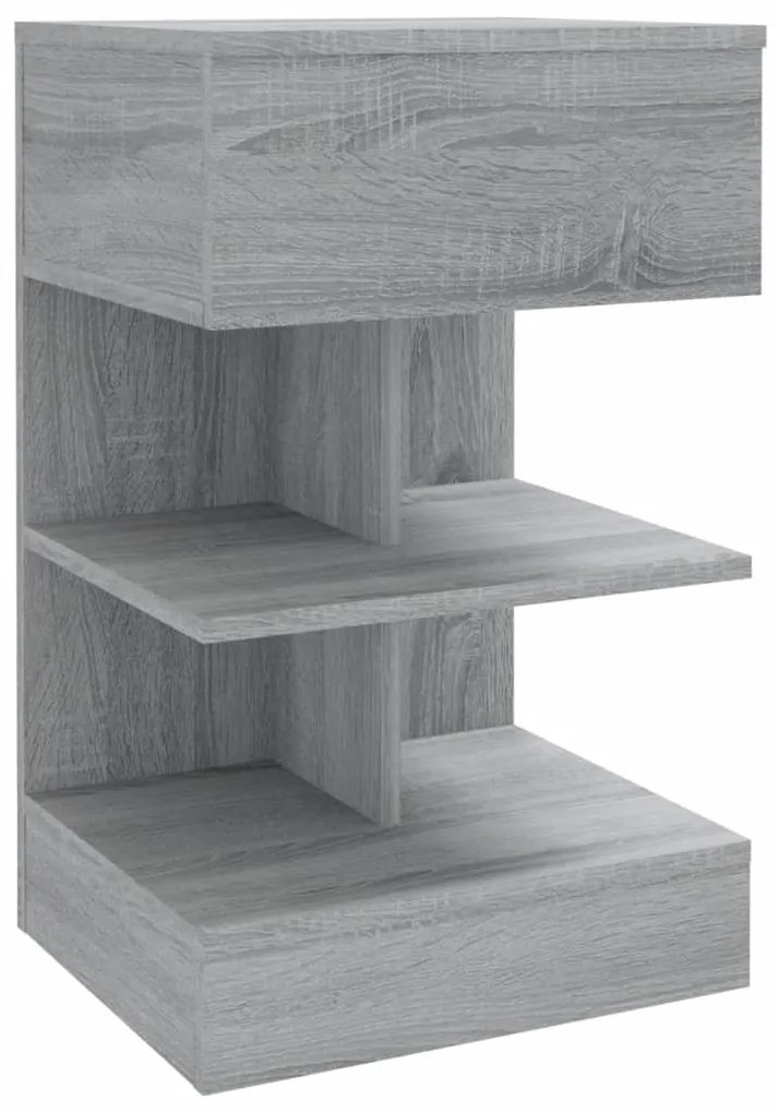 816043 vidaXL Нощно шкафче, сив сонома, 40x35x65 см, инженерно дърво