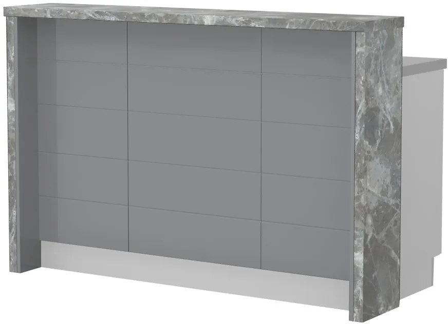 Островна кухненска пейка Hudson-Length: 150 cm.-Gray-Siena Marble