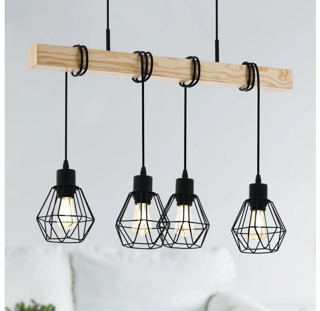 Eglo 44075 - Полилей на кабел TOWNSHEND 4xE27/60W/230V