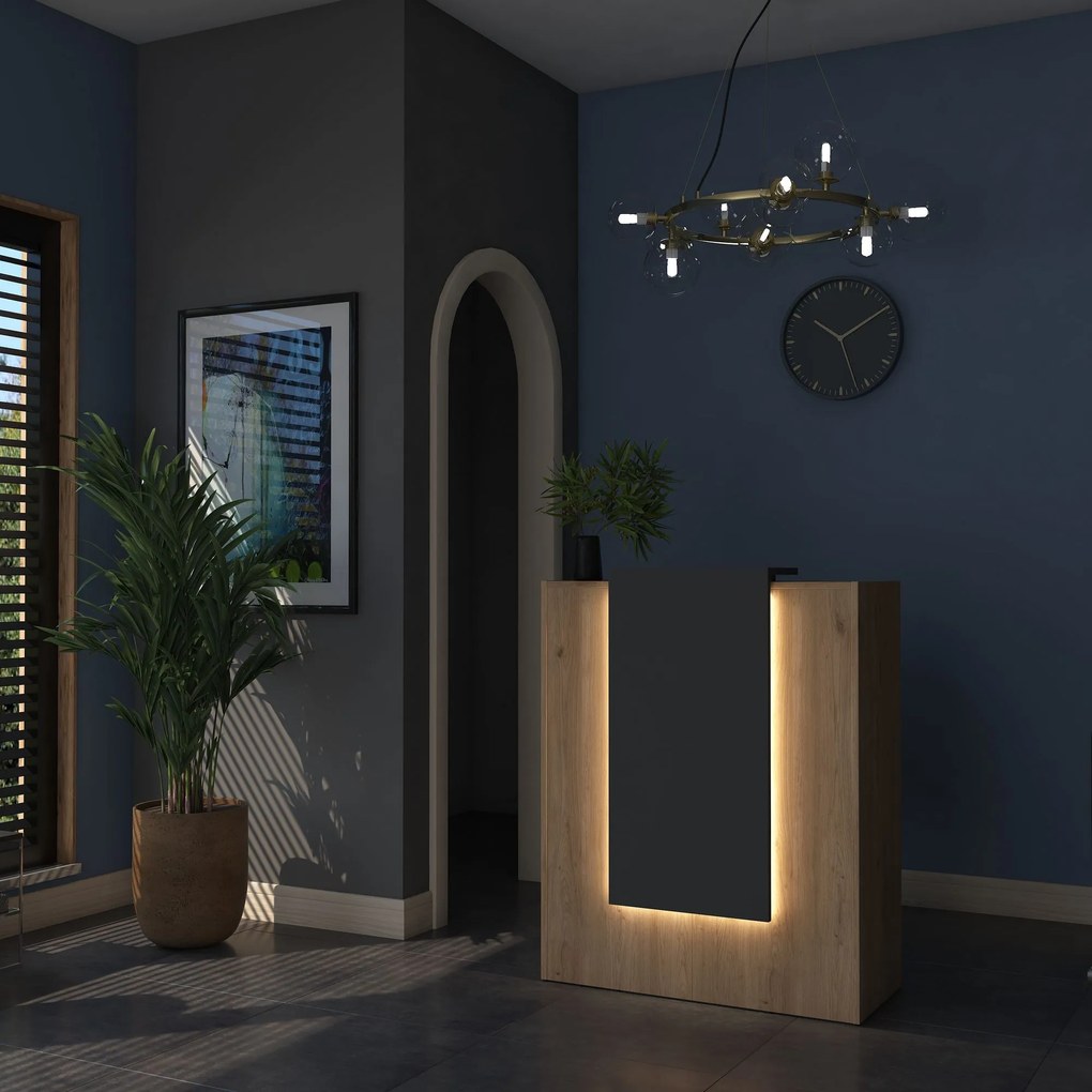 Рецепционна маса MA101, цвят Орех Антрацит