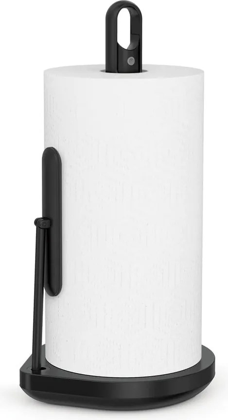 Държач за кухненски кърпи от матирана черна стомана - simplehuman