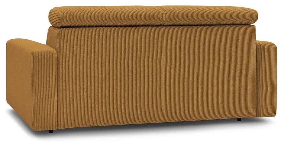 Разтегателен диван от рипсено кадифе в цвят горчица 215 cm Monaco – Bobochic Paris