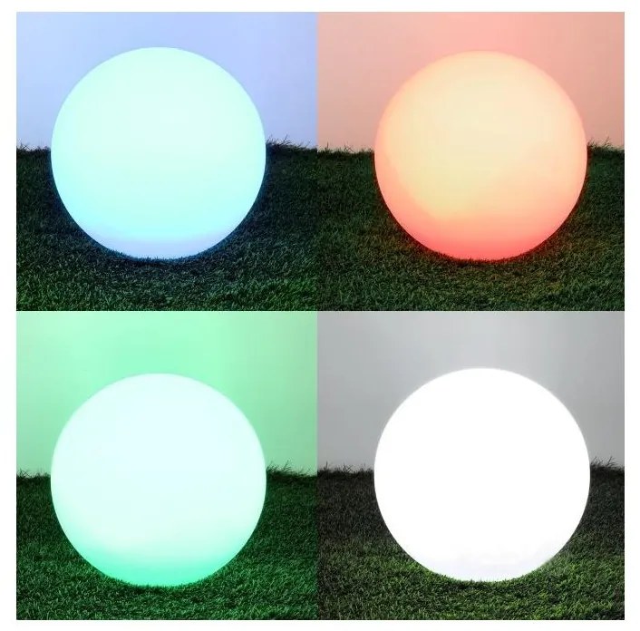 LED RGB соларна лампа 5W, 3,7V, 3000K, IP54, Ø 40 см, димируема