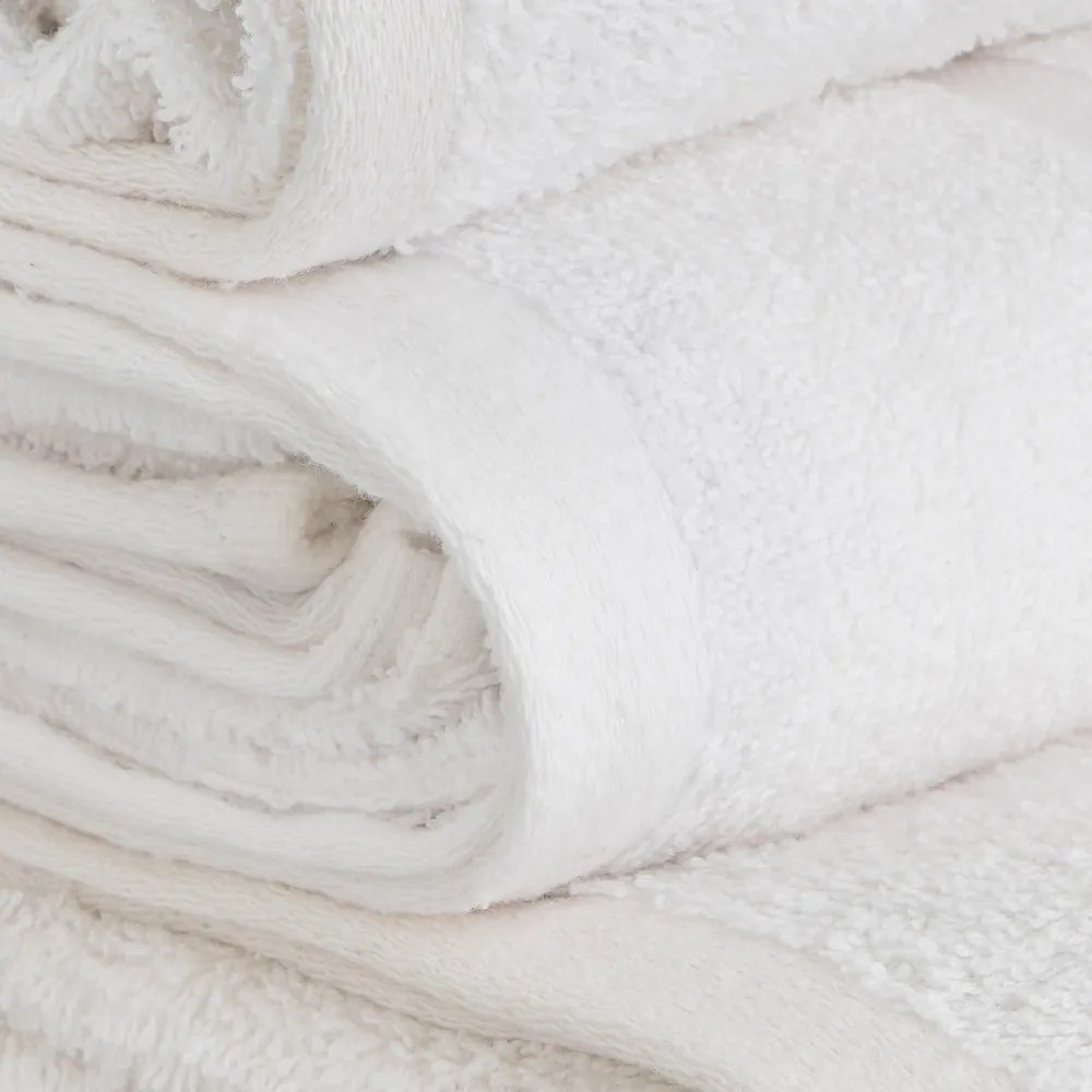 Бяла памучна кърпа от тери 50x100 cm Simple – Casa Selección