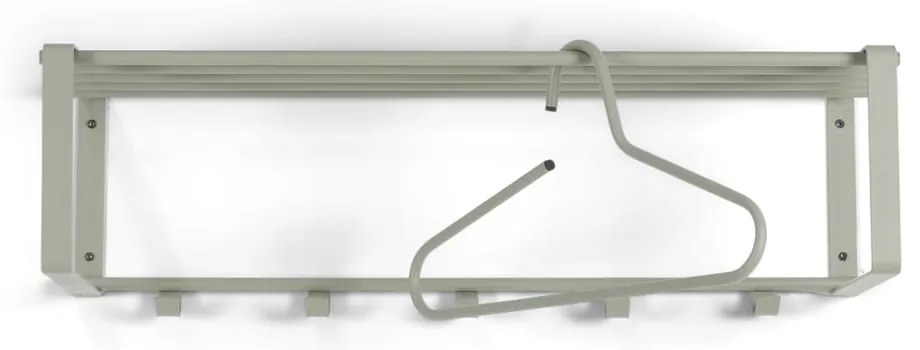 Сиво-зелена метална стенна закачалка с рафт 70 cm Rex – Spinder Design