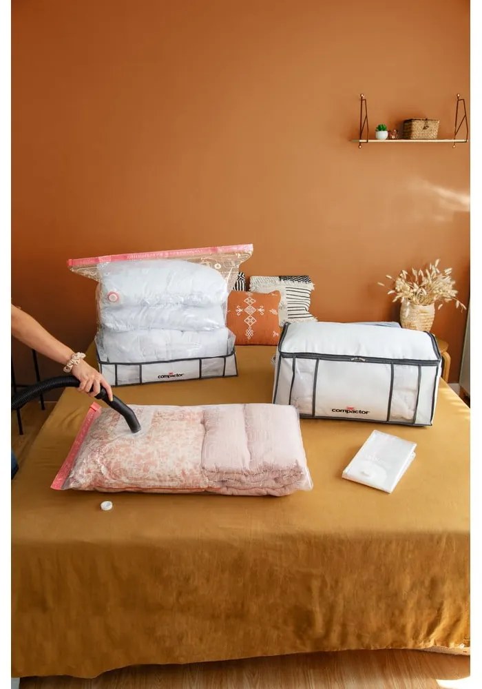 Вакуумна подсилена текстилна кутия за съхранение на дрехи 42x25x25 cm Life – Compactor