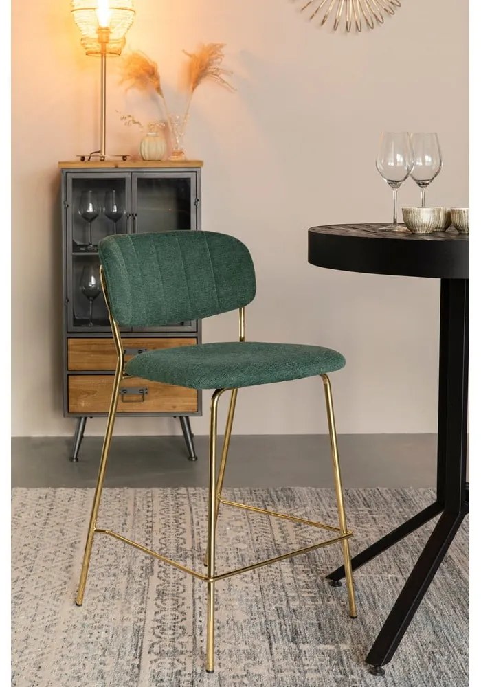 Тъмнозелени бар столове в комплект от 2 броя 89 cm Jolien - White Label