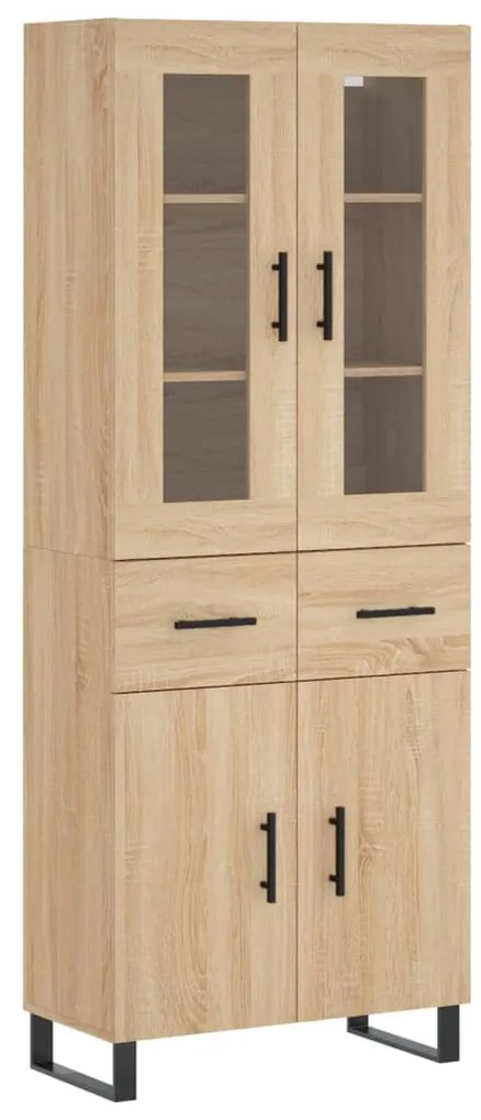 3198556 vidaXL Висок шкаф, дъб сонома, 69,5x34x180 см, инженерно дърво