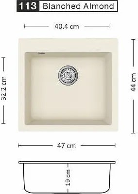 Lino KAVA 470 SI Композитна мивка за вграждане