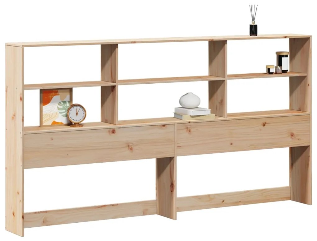855651 vidaXL Горна табла с място за съхранение, 180 см, масивно дърво бор