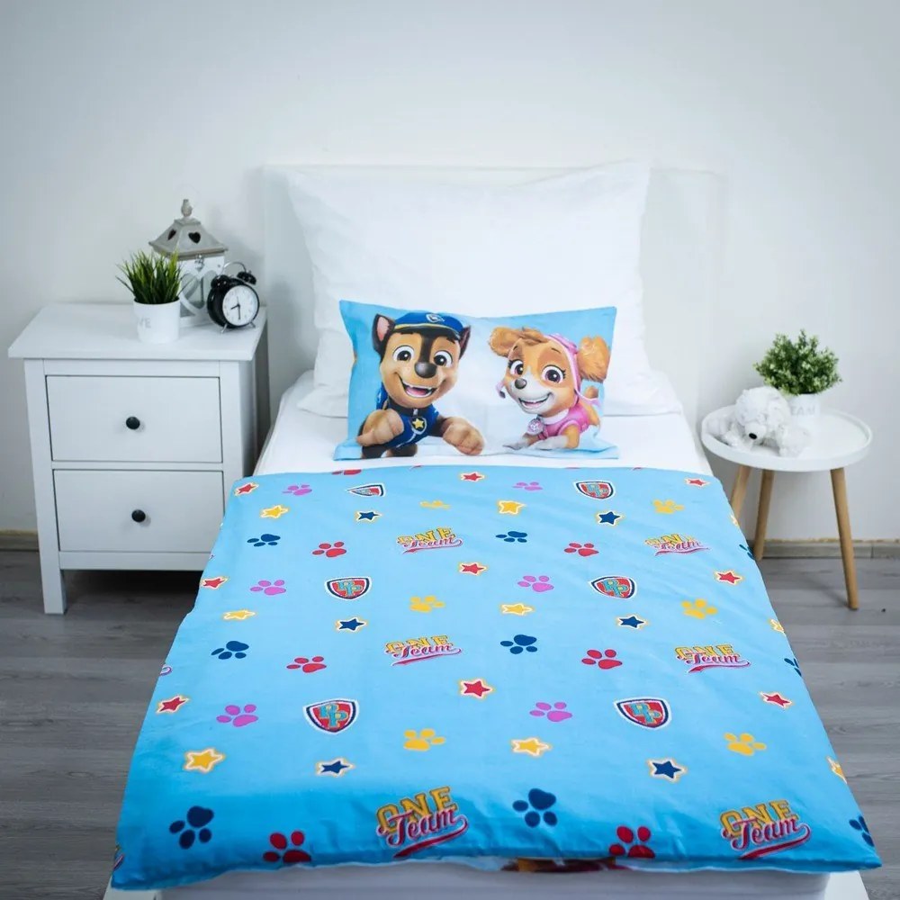 Памучно детско спално бельо за детско креватче 100x135 cm Paw Patrol – Jerry Fabrics
