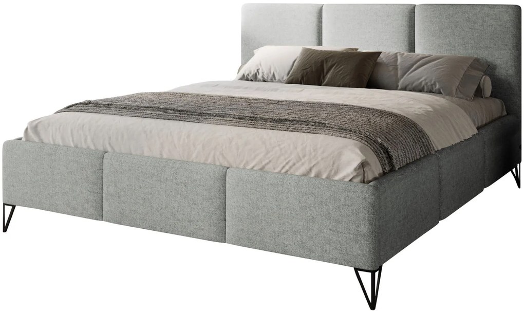 Облегнато легло Loren-Светлосиво-200 x 200