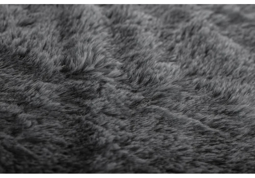 Сиво одеяло от изкуствена кожа 150x200 cm Ruby – Tiseco Home Studio