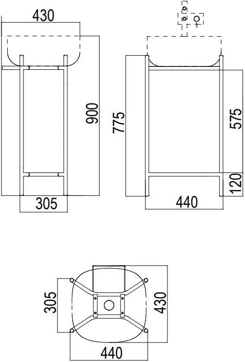 Комплект за баня Laila 2702-NROP с чекмедже 2711-89 Scarabeo