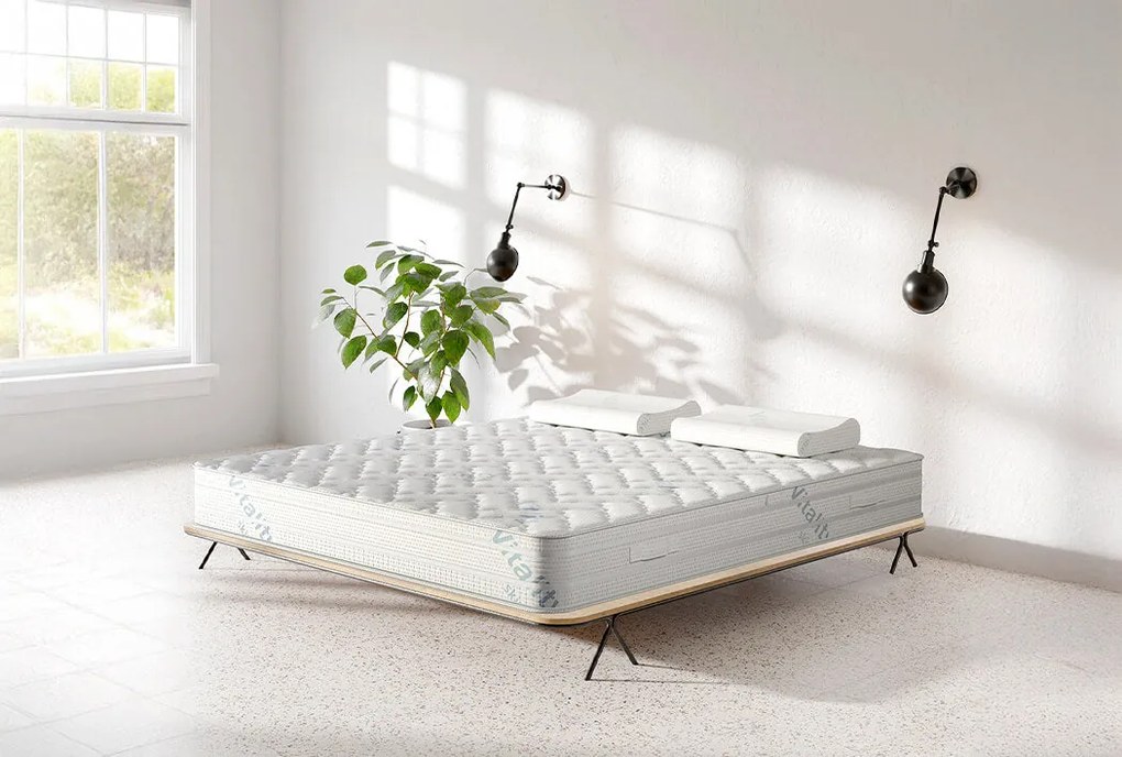 Матрак isleep, Vitalcare, 140x200x23, Среден, Eластична пяна, Мемори пяна