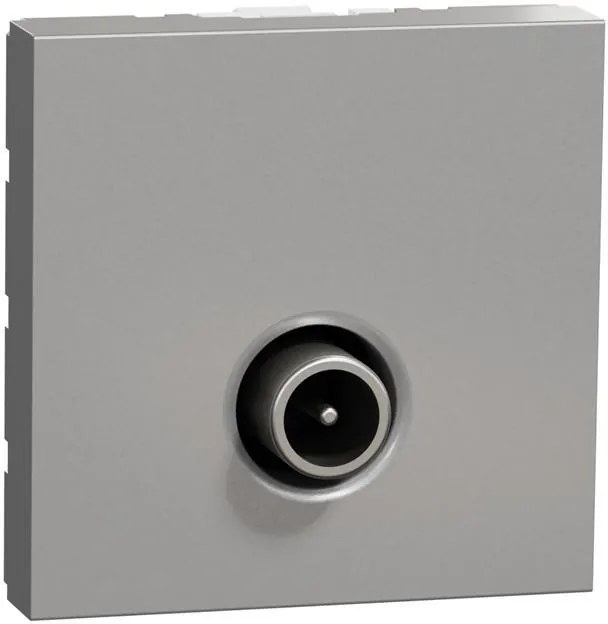 SE Розетка TV тип коаксиал 1.5dB 2 мод. цвят Алуминий Unica  - NU346230